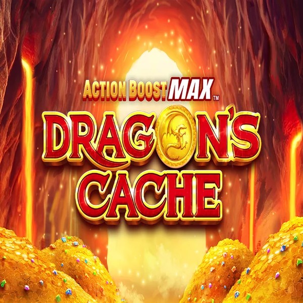 Action Boost Max Dragon's Cache logo – Slots by SpinPlay Games at Azurslot Casino