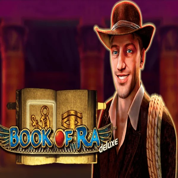 Book of Ra Deluxe logo – Slots by Novomatic at Azurslot Casino