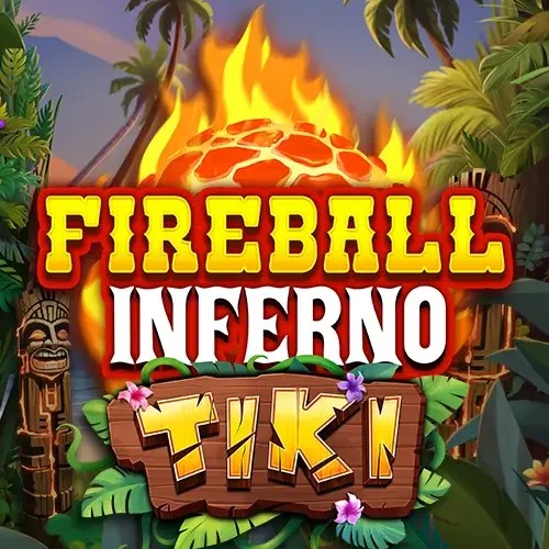 Fireball Inferno Tiki by NetEnt, showcased at azurslot-casino.org – game logo