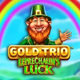 Gold Trio Leprechaun's Luck slot logo by Playtech at Azurslot Casino