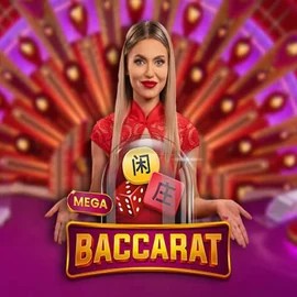 Mega Baccarat online game logo by Pragmatic Play on azurslot-casino.org