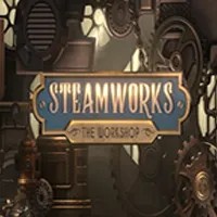 Steamworks The Workshop slot logo by Peter & Sons at Azurslot Casino