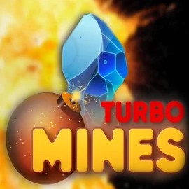 Turbo Mines slot logo by Turbo Games at Azurslot Casino